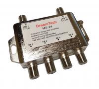 Мультисвич DreamTech MS-24, 2 входа - 4 выхода, оконечный