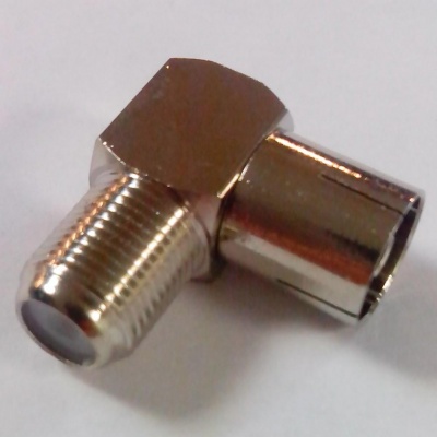 Разъем угловой APP323 ТВ-мама - F-мама