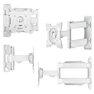 Кронштейн для телевизора Onkron NP28 настенный, наклонно-поворотный, 17-43 дюйма, белый