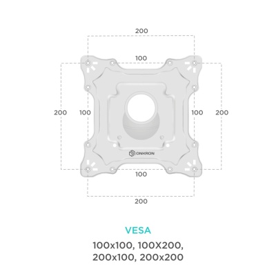 Кронштейн для телевизора Onkron NP28 настенный, наклонно-поворотный, 17-43 дюйма, белый